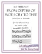 From Depths of Woe I Cry to Thee Concert Band sheet music cover